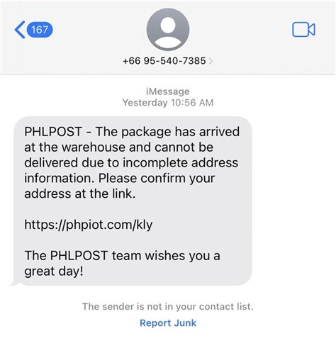 phlpost text message